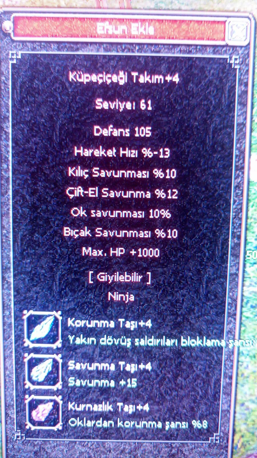 WS'LİK 5/5 EFSUN KÜPE ÇİÇEĞİ 61 ZIRH