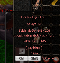 +9 HORTLAK KILICI