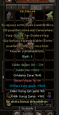 Kin Kılıcı +4