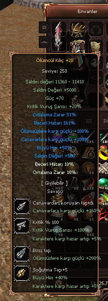 250 LEVEL EDİTLİ FARMLIK ÇAR