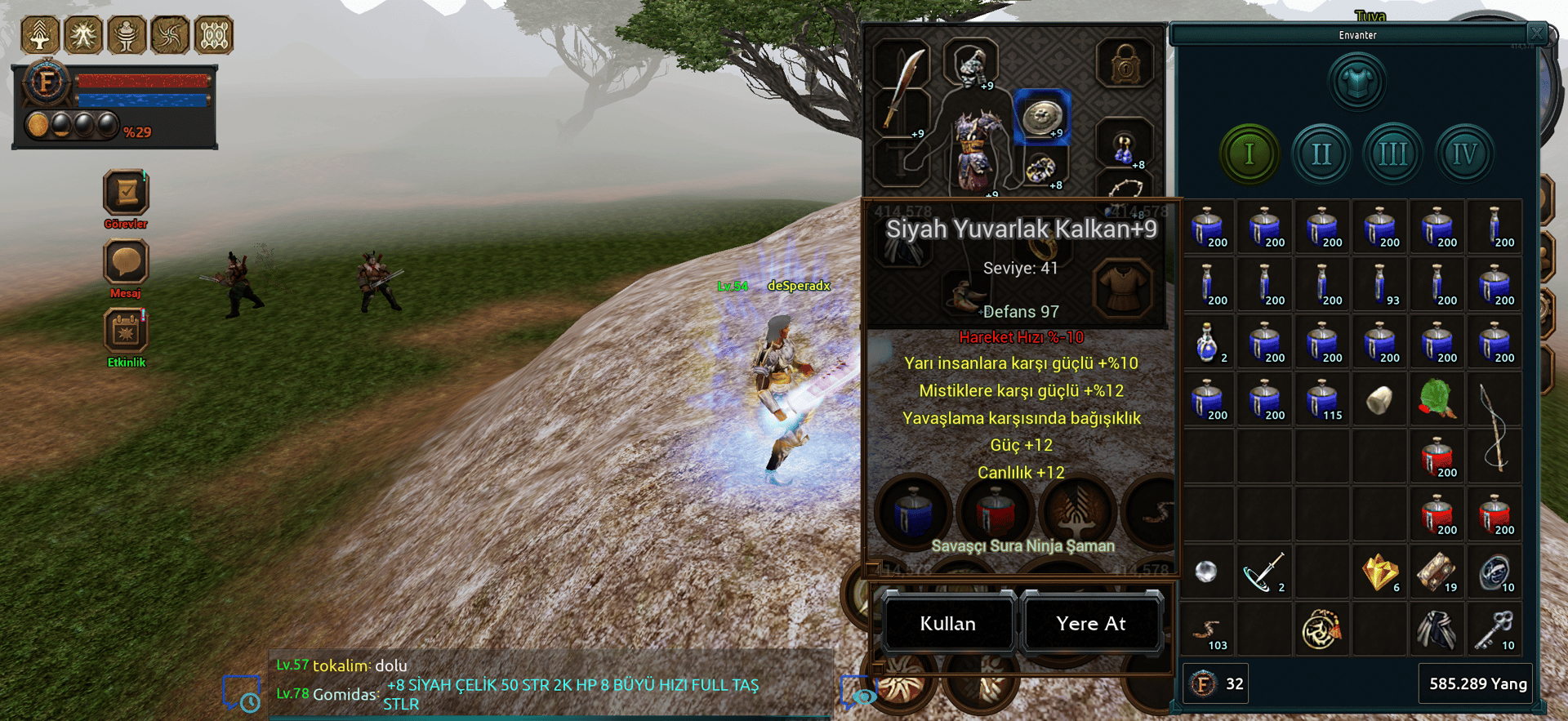 Siyah Yuvarlak Kalkan+9