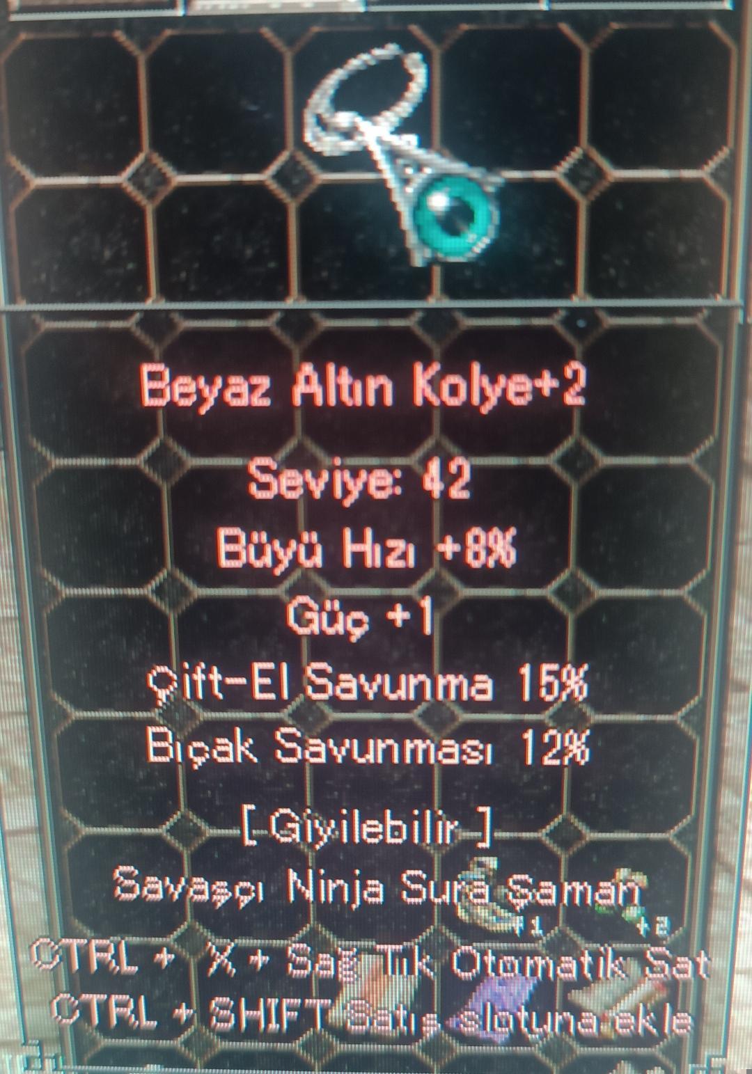 Beyaz altın kolye 15 ciftel 12 bıçak kumarlik