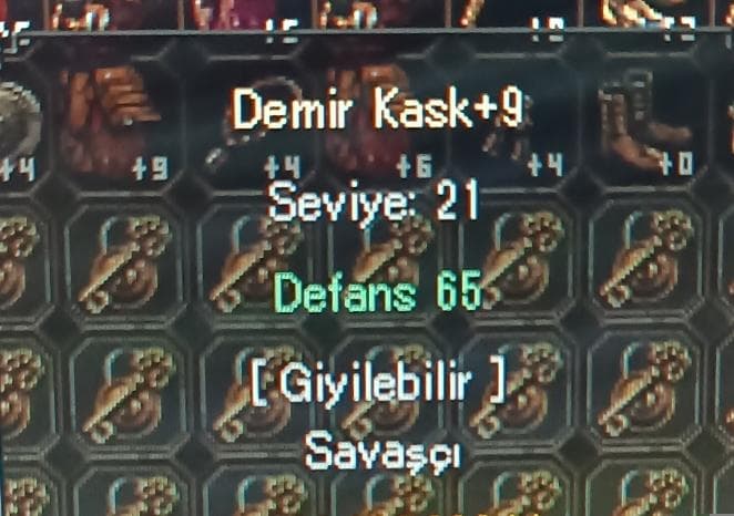 +9 demir kask temiz kumarlik efsunsuz