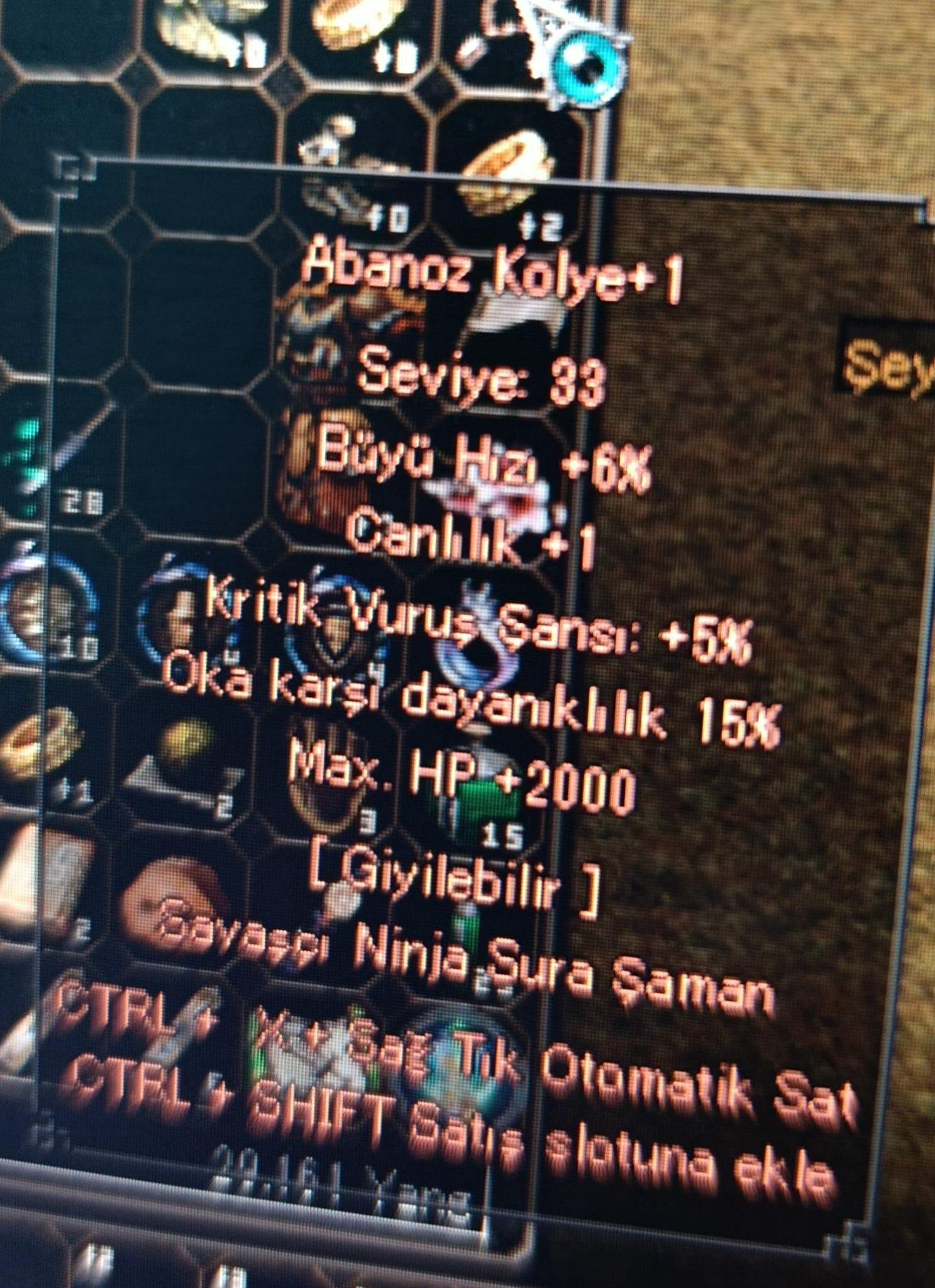 2K HP 15OKA KARŞI DAYANIKLILIK 5KRITİK KOLYE