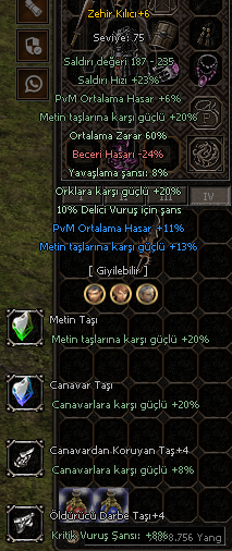 60 ORT metin canavar taşlı 11 pvm ort 13 metinli zehir satılır +6