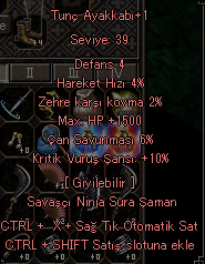 1500 HP 10 KRİTİK AYAKKABI