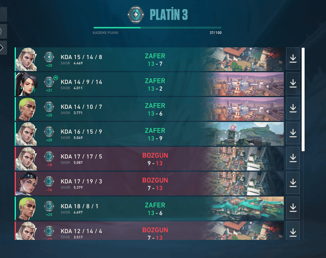 Plat 3 yüksek mmr hesap