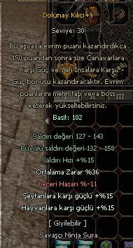 +9 36 Ortalama Dolunay Kılıcı