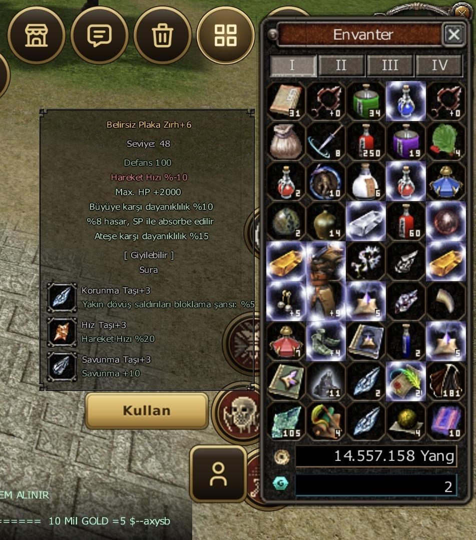 57 level 3G büyülü silah full item