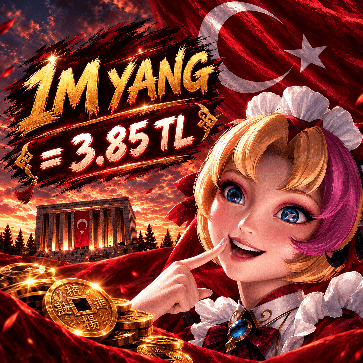 1M YANG = 3.85TL STOK 1.5T (PARÇA TESLİM VARDIR AÇIKLAMAYA BAK)