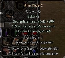20 ŞEYTAN 20 İKİ KAT EŞYA ALTIN KÜPE
