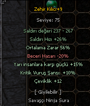 ZEHİR 56 ORT YARI KRİT CEVİKLİK