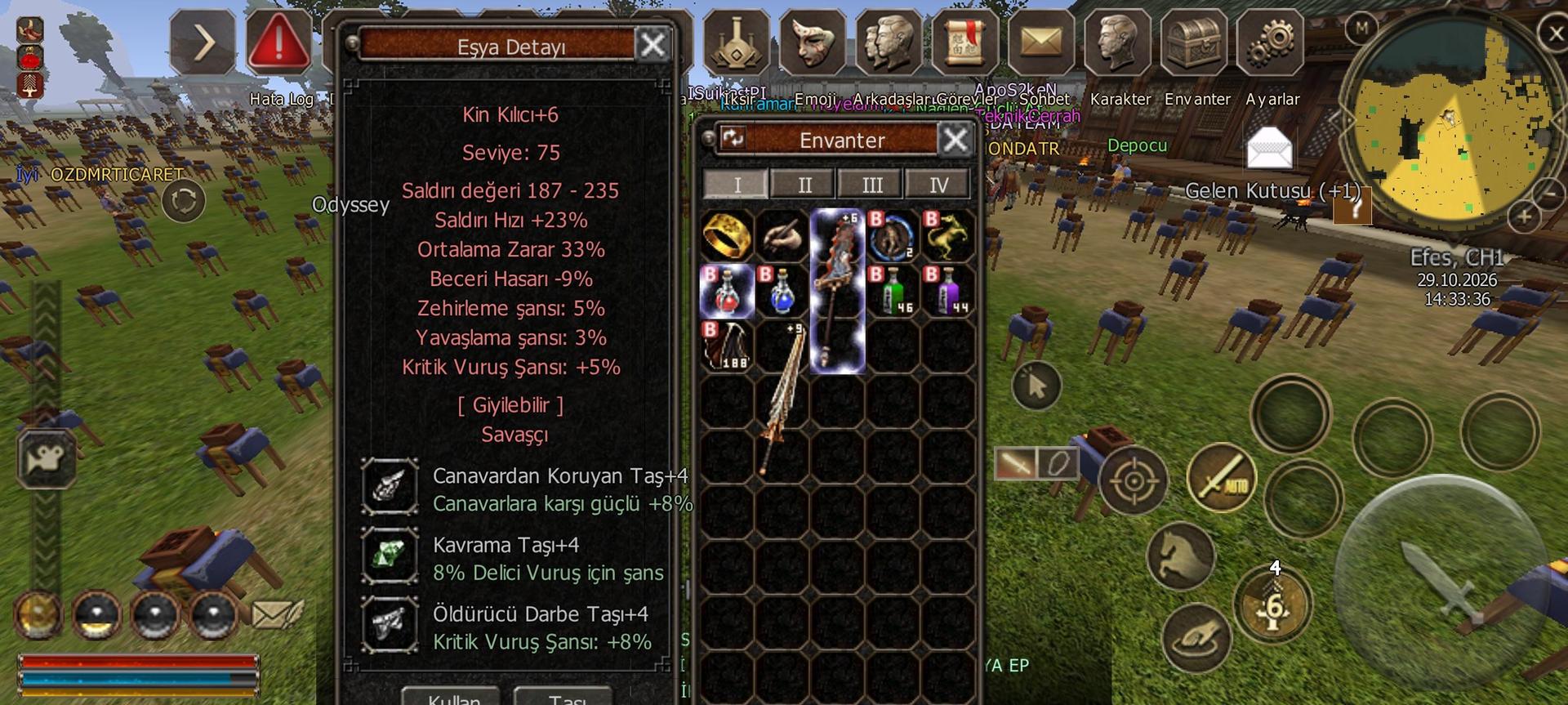 +6 KİN KILICI 33 ORT 5 KRTK