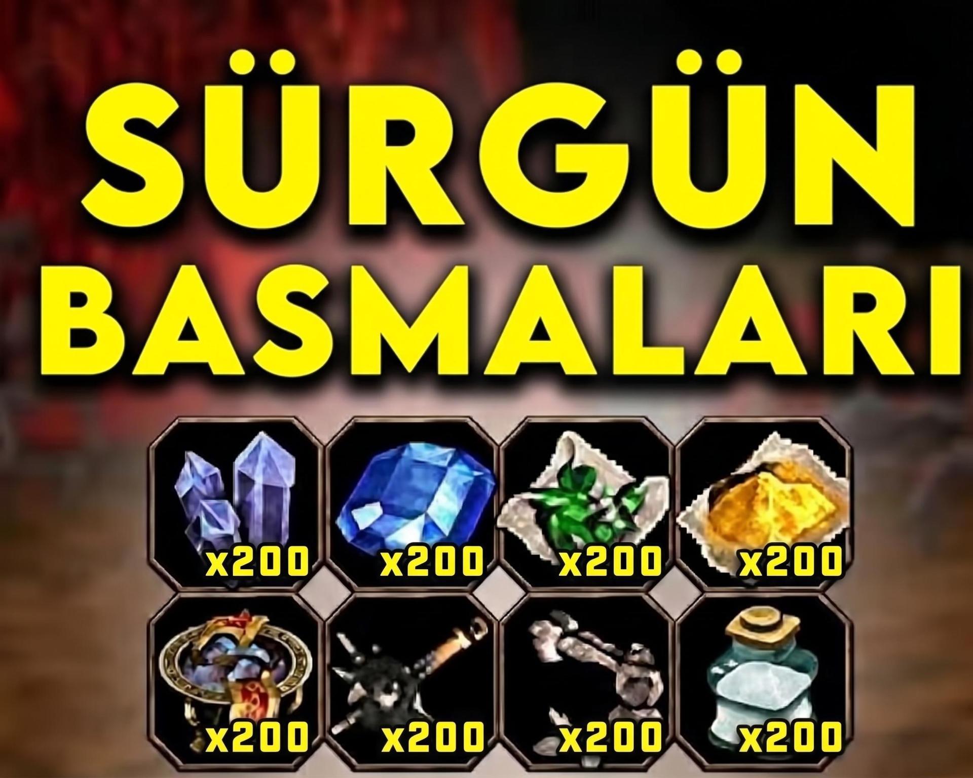 200X SÜRGÜN BASMA PİYASA ALTI SATILIR ANINDA TESLİMAT!1!!!