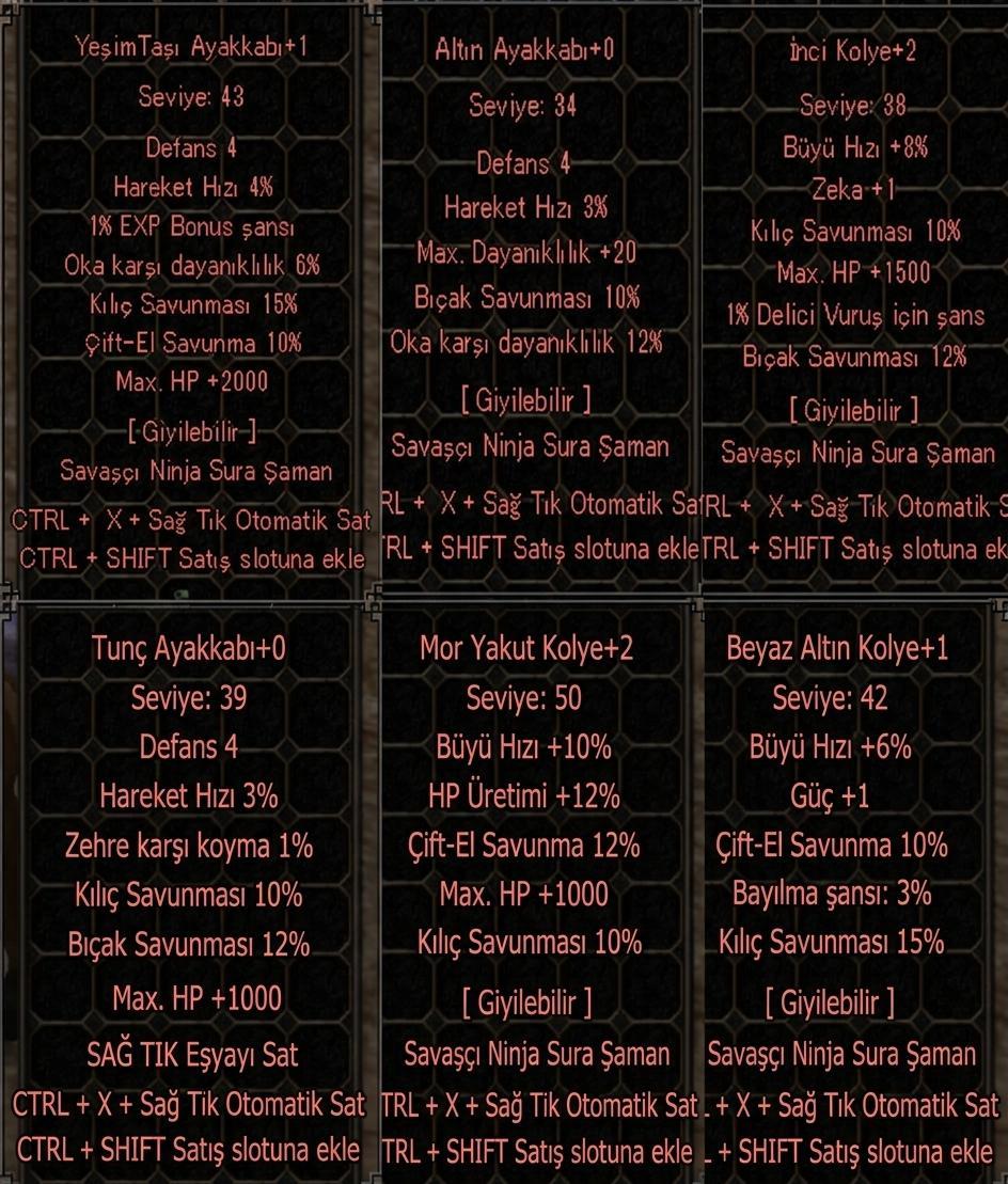 Elit Wslik itemler açıklamayı oku