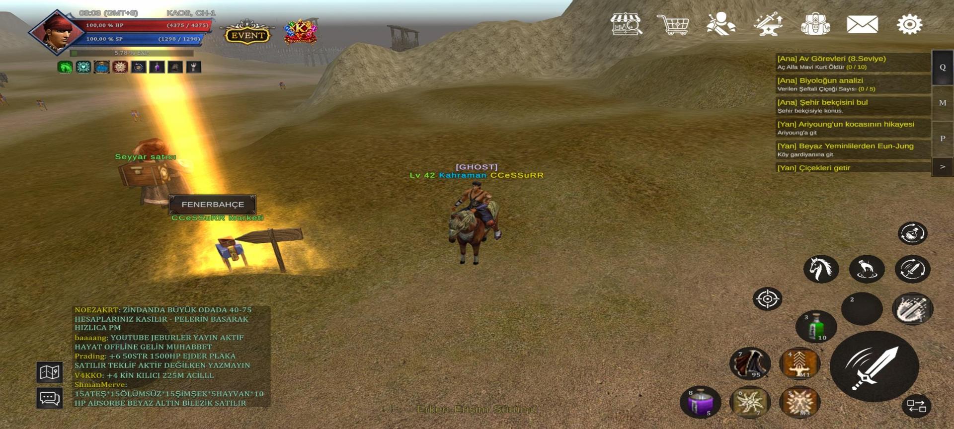 42 Lvl savaşçı atı asker