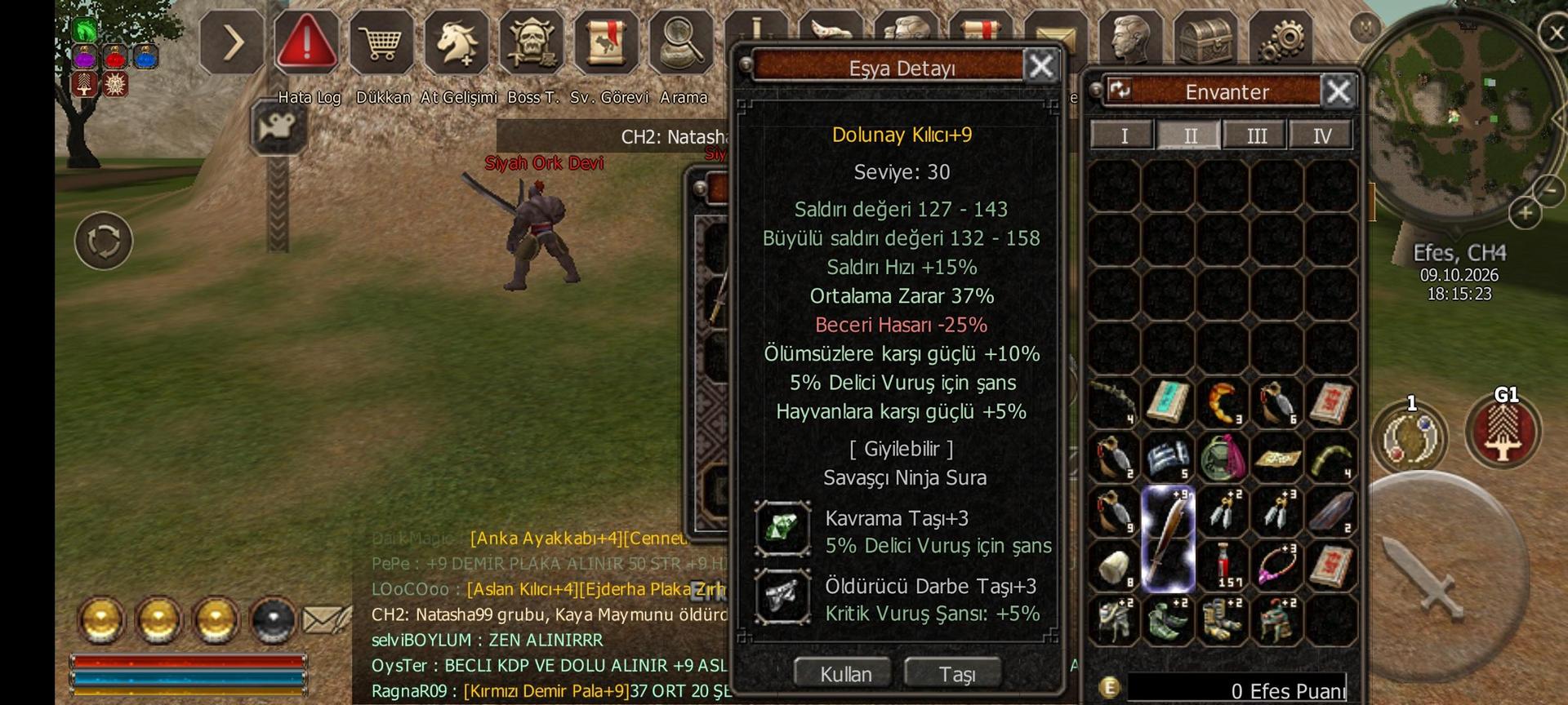 41 lvl Hava G1 ayrı ayrı itemler satılır