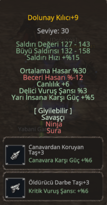 Dolunay Kılıcı +9