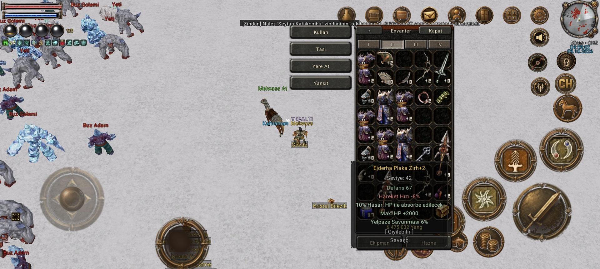 46 lvl dolu savaşçı satılır