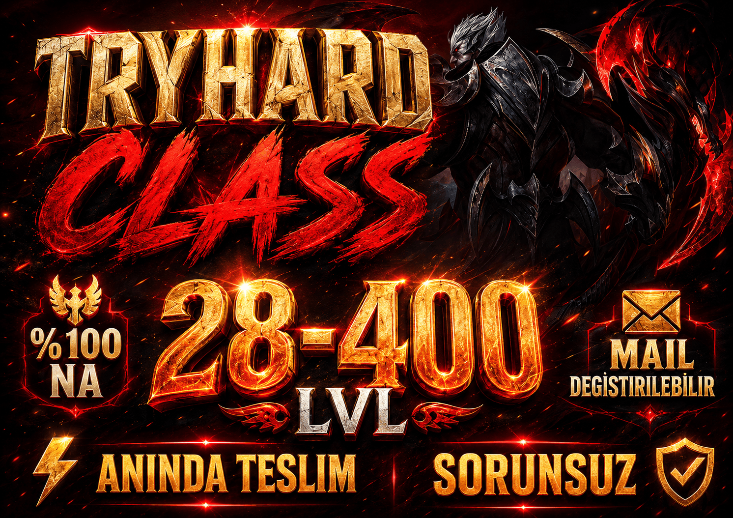 TRYHARD CLASS 100 NA 28-400 LVL SORUNSUZ RANDOM