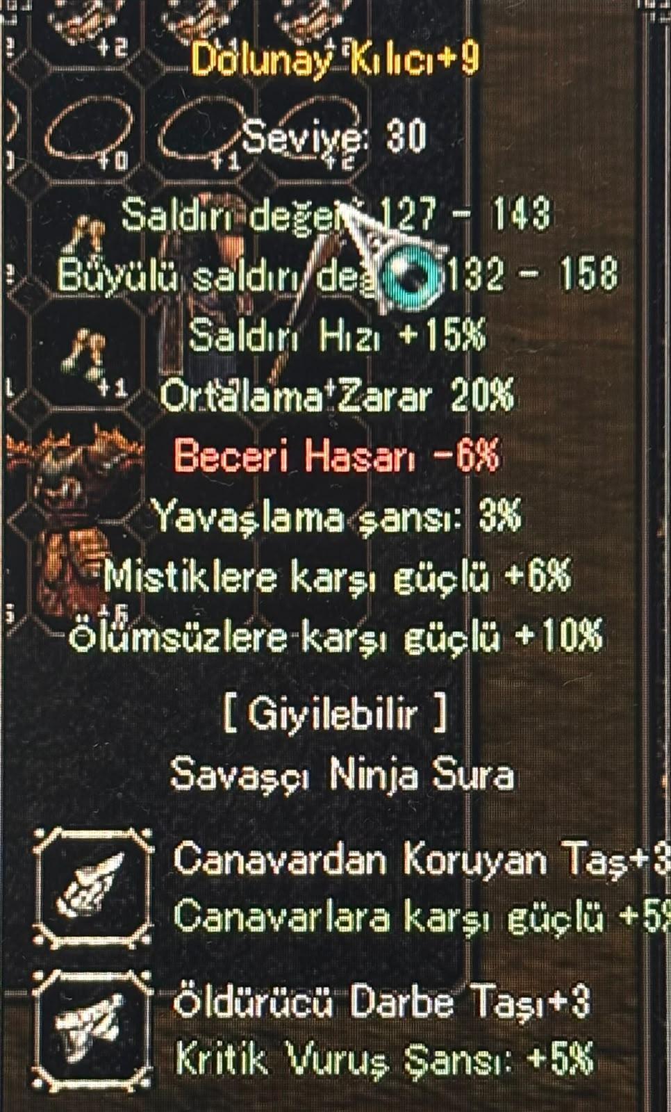+9 DOLUNAY 10ÖLÜMSÜZLÜK 20ORT 3 TAŞ