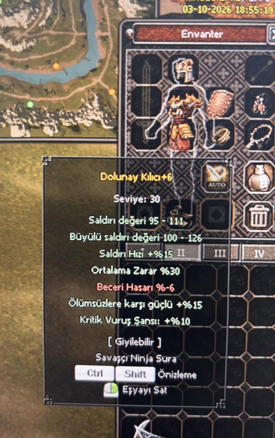 +6 30 ORT 10KRTİK 15ÖLÜMSÜZ ELİT DOLU