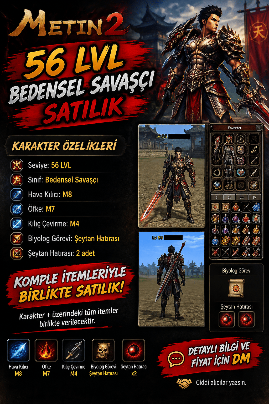 56 lvl bedensel hesap