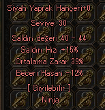 +0 39 ORTALAMA SİYAH YAPRAK HANÇER