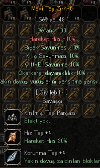 +6 MAVİ TAŞ ZIRHI SAVAŞÇI WSLİK ELİTE İTEM
