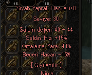 41 ORT SYH NİNJA SİLAHI