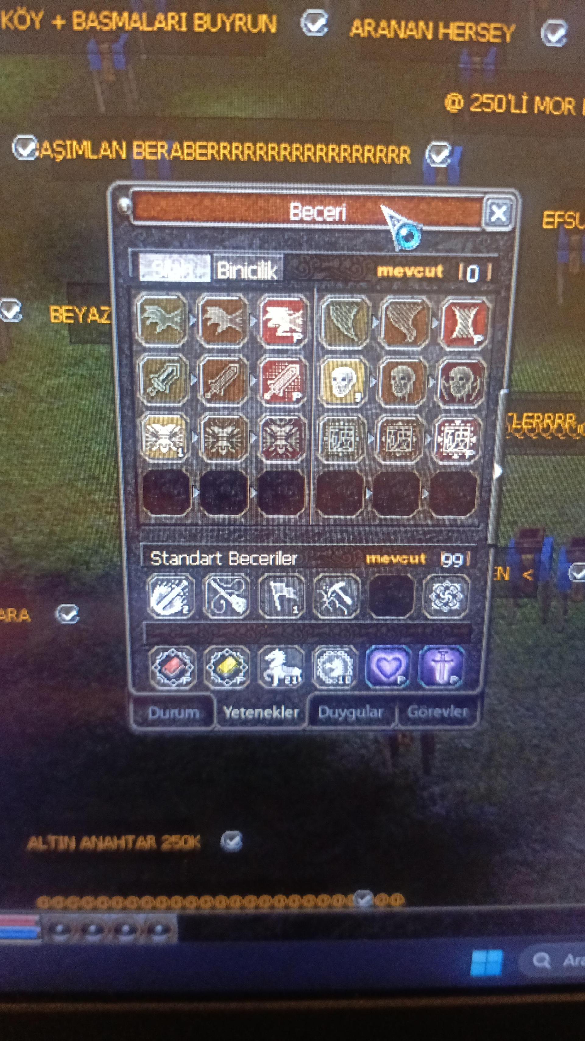 İtemli 75 lvl büyülü silah