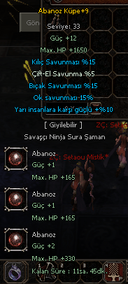 +9 ABANOZ KÜPE FULL WS'lik