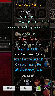 WS lik SAVAŞÇI İTEMLERİ +9 ELİT