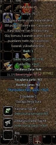+5 zehir 46 ort 20 ölümsüz 700 tl