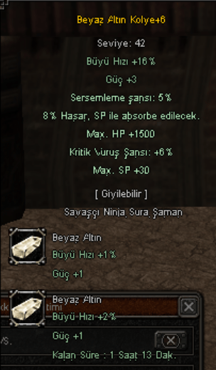 +6 FARMLIK Beyaz altın kolye