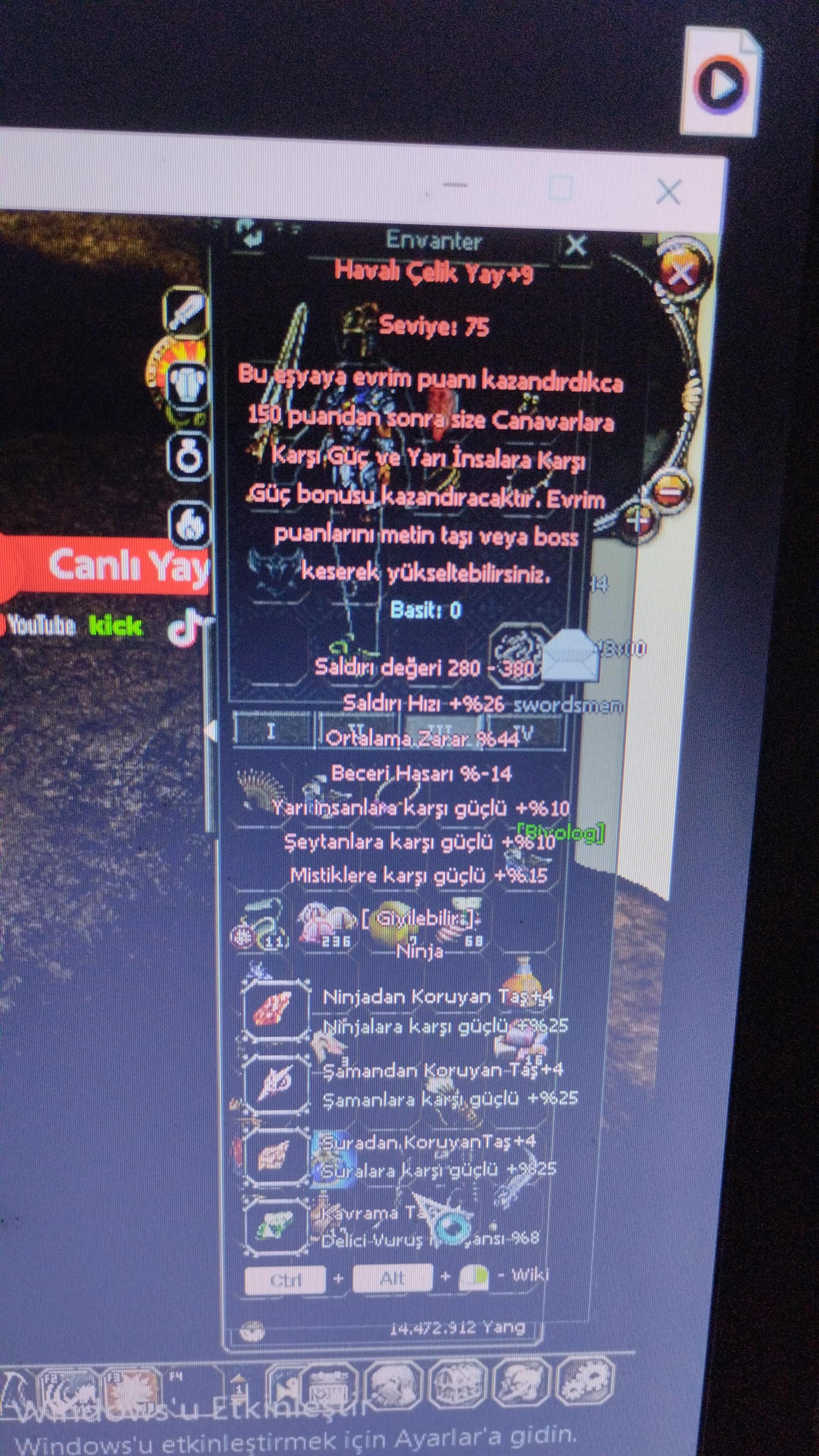 +9 HAVALI ÇELİK YAY +9 NİNJA ÇELİK TEK KIRIK BIÇAK