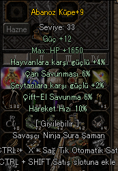 +9 Abanoz Küpe 10 Hareket hızı