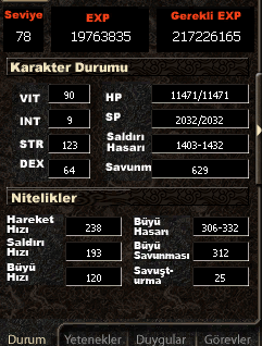 78 SEVİYE KARAKTER UCUZA SALICAM AÇIKLAMAYA BAK