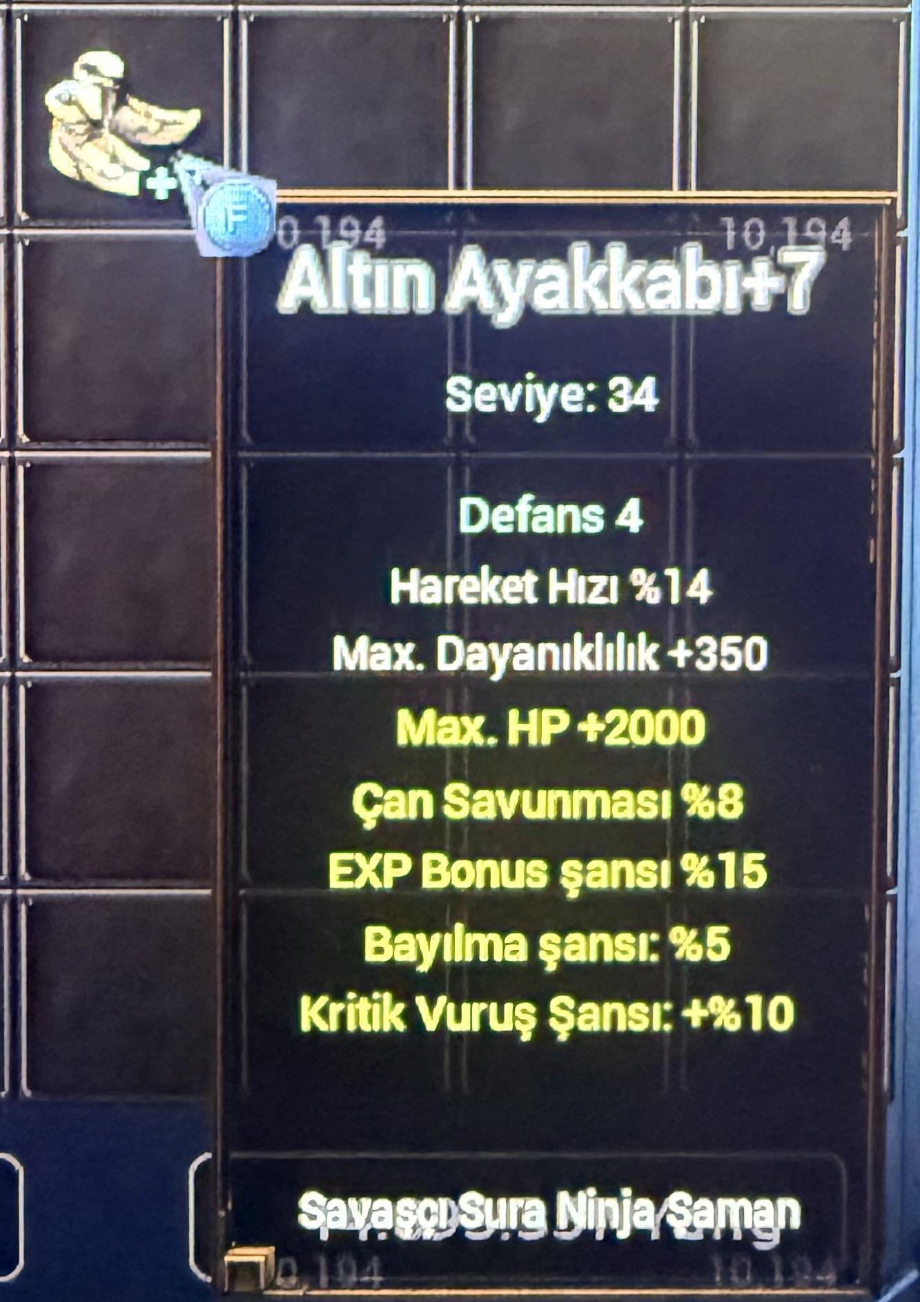 Ful efsun Altın ayakkabı kasılmalık