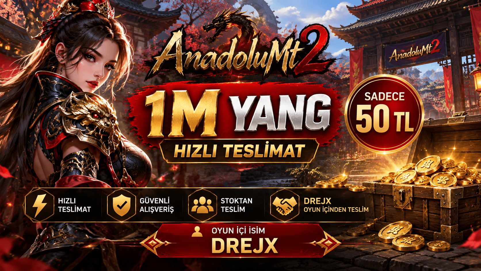 AnadoluMt2 1M Yang – Hızlı Teslimat