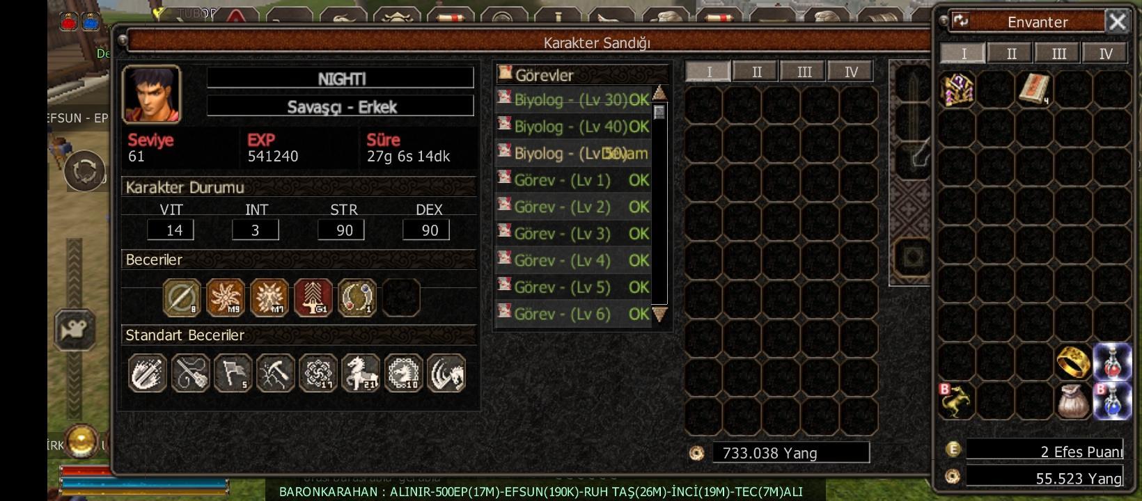 62 lvl boş hesap görüldüğü gibi verilecek