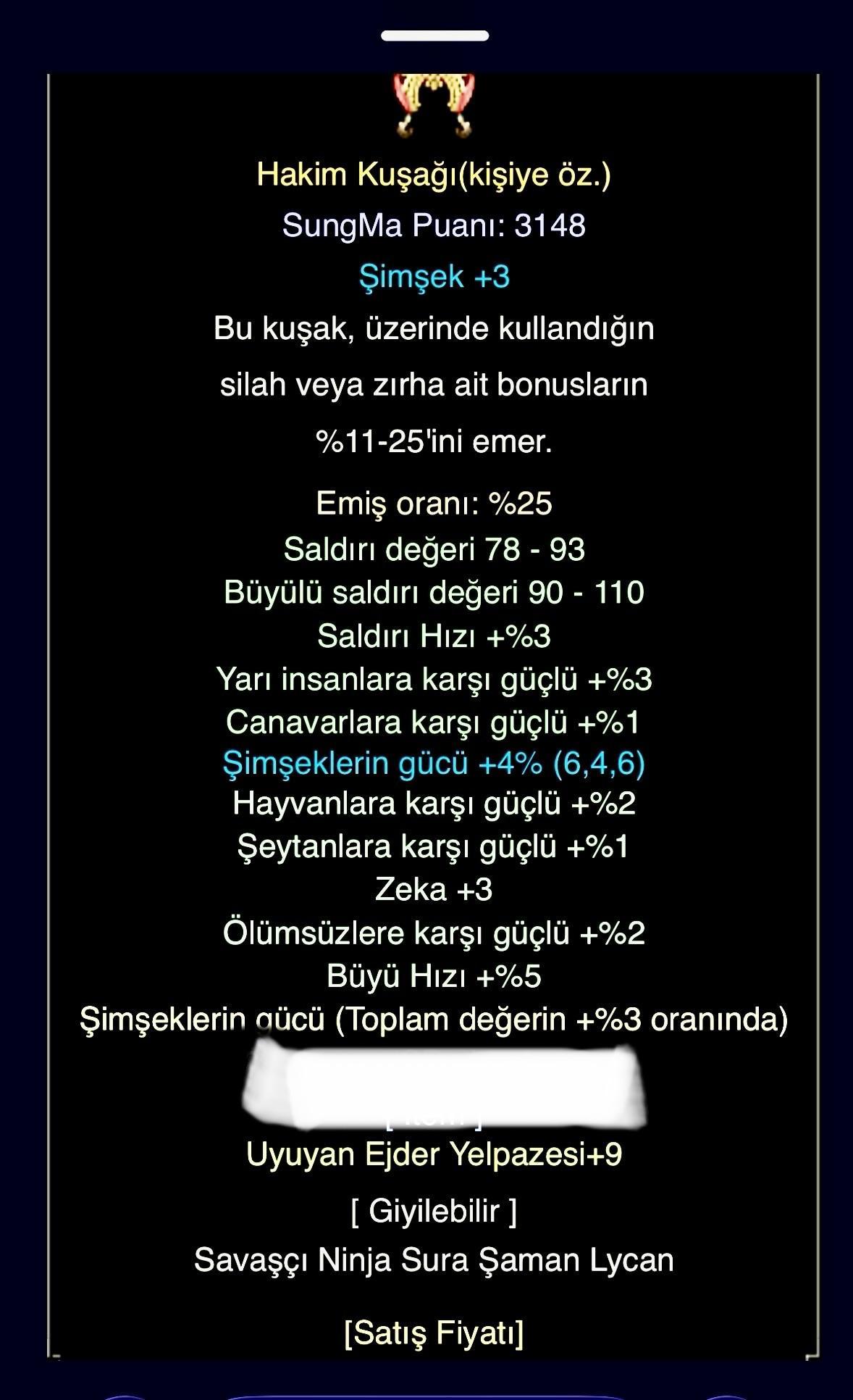 Şimşekli Elit Kuşak