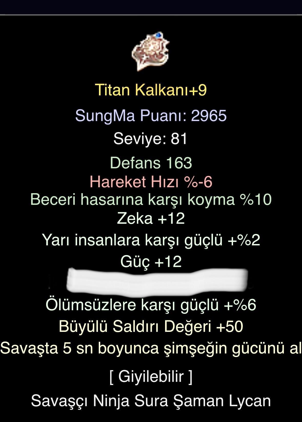 Titan kalkan ( elit)