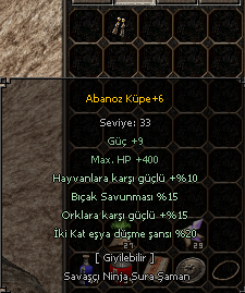 🔥 Abanoz Küpe | +6 | %20 Eşyalı | Farmlık