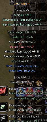 +9 zehir farm taşlı
