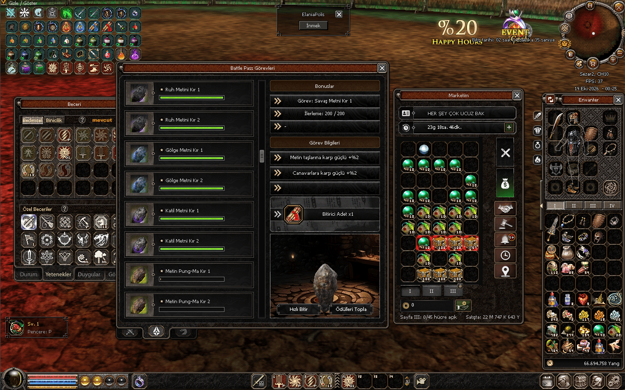 78LVL +9 EFSUNLU VSLİKLERİ HAZIR METİNE DMG 36K SAV