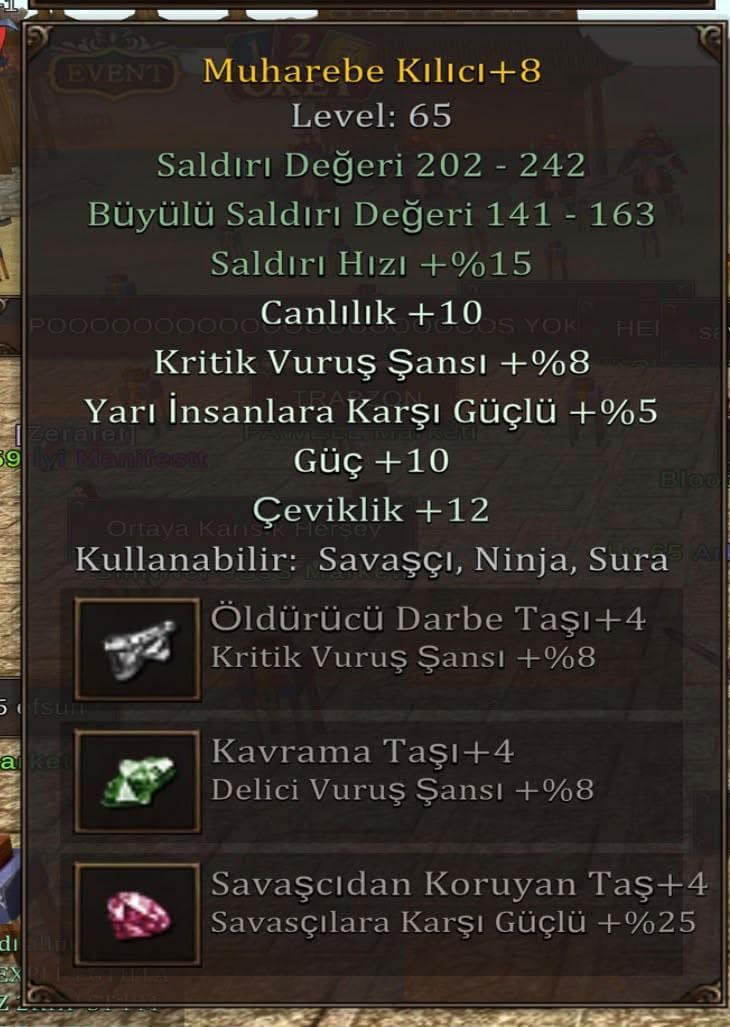 EN SAĞLAM +8 MUHAREBE ACİL SATILIK