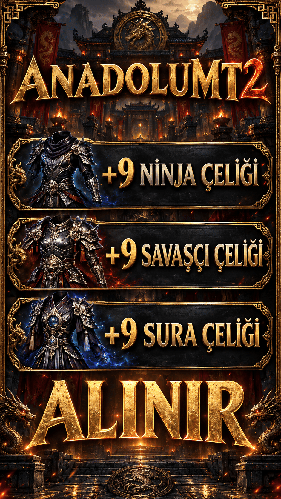 +9 KARAKTER CELİKLERİ ALINIR