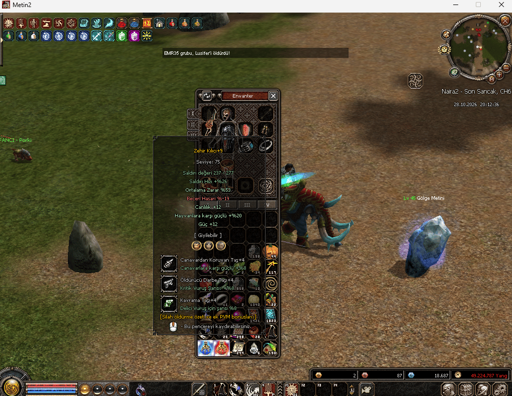 +9 ZEHİR 53 ORT GÜÇ FULL FARMLIK İSTEYEN NİCK:FANCI pm atabilirsniz