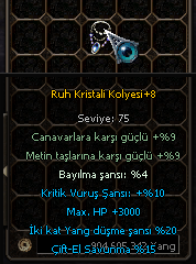 +8 RUH KRİSTALİ KOLYE BASIMI ÇOK ZOR FARMLIK ELİT EFSUN